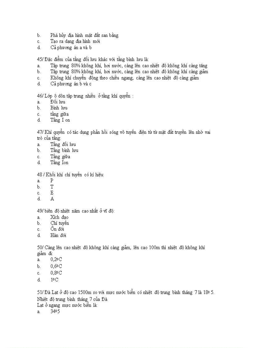 image for page Cau hoi trac nghiem Dia li 10