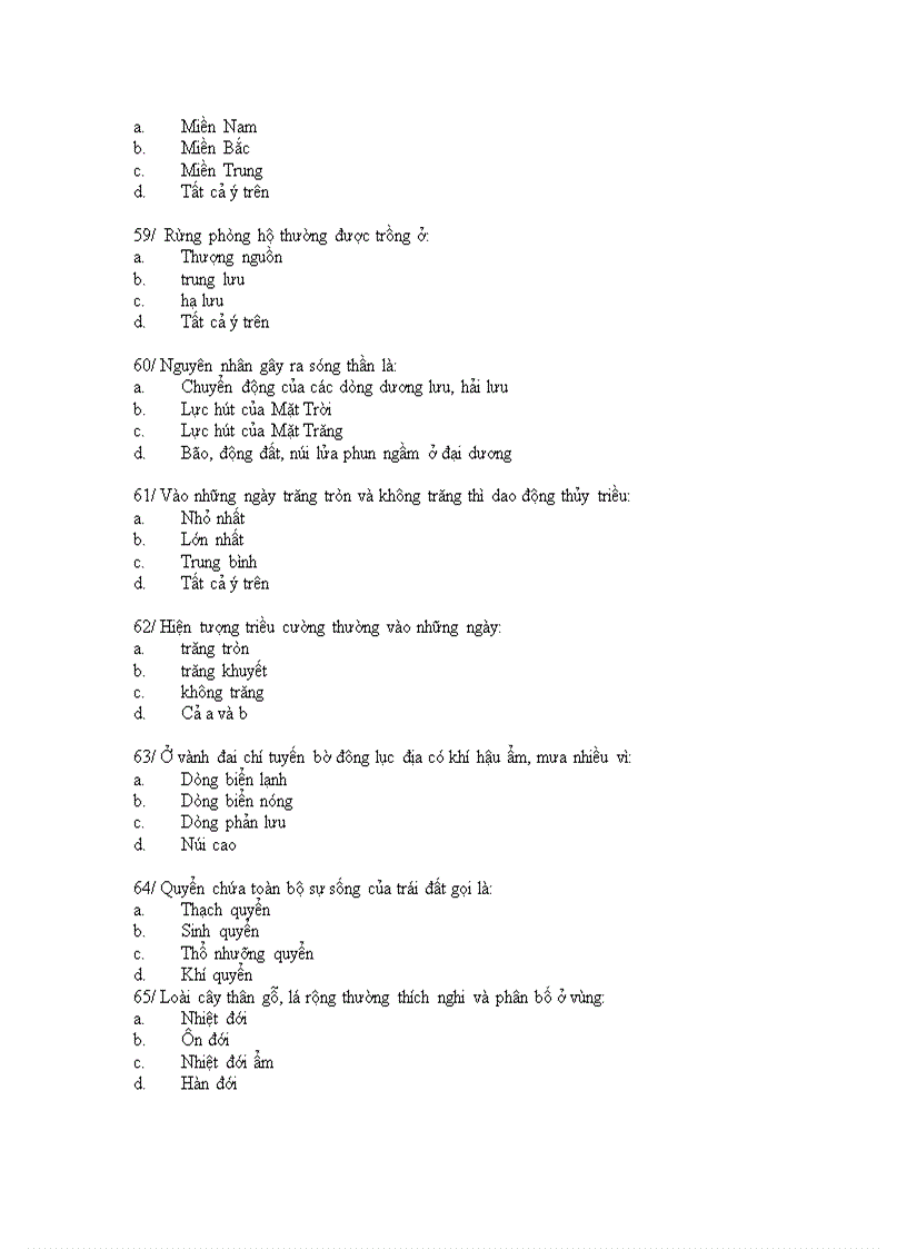 image for page Cau hoi trac nghiem Dia li 10