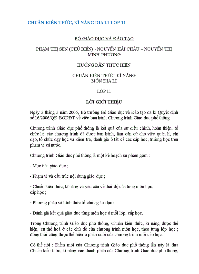 image for page Chuẩn kiến thức kĩ năng địa lí 10