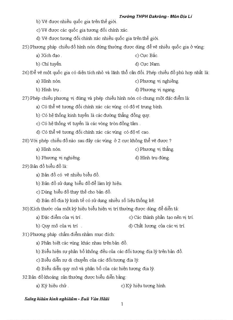 image for page Câu hỏi trắc nghiệm Địa lí 10 1