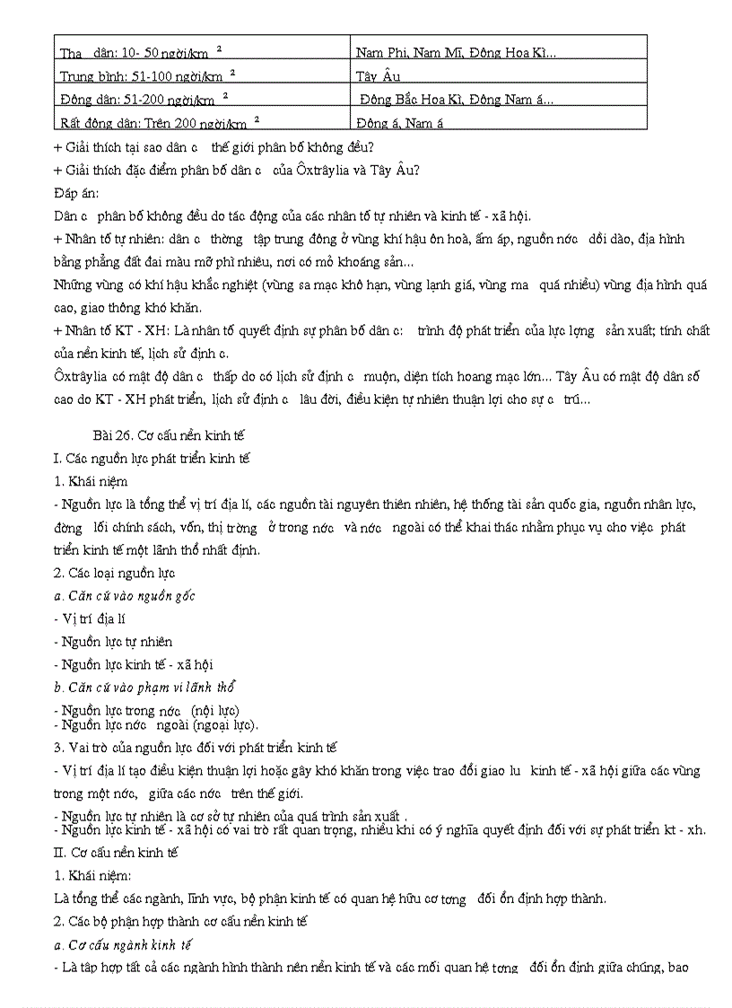 image for page Đề cương ôn tập HKI Địa lí 10 CB