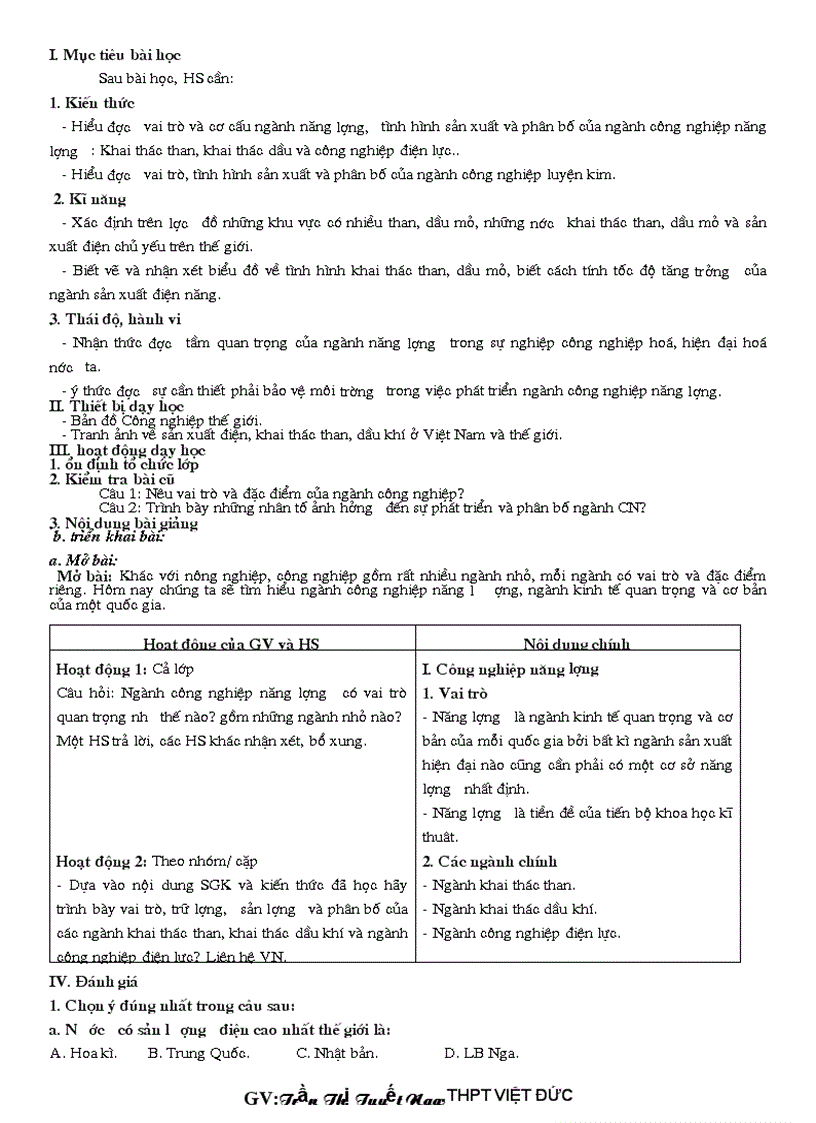 image for page GA Địa lí 10 HKII thực hiện giảm tải từng nội dung