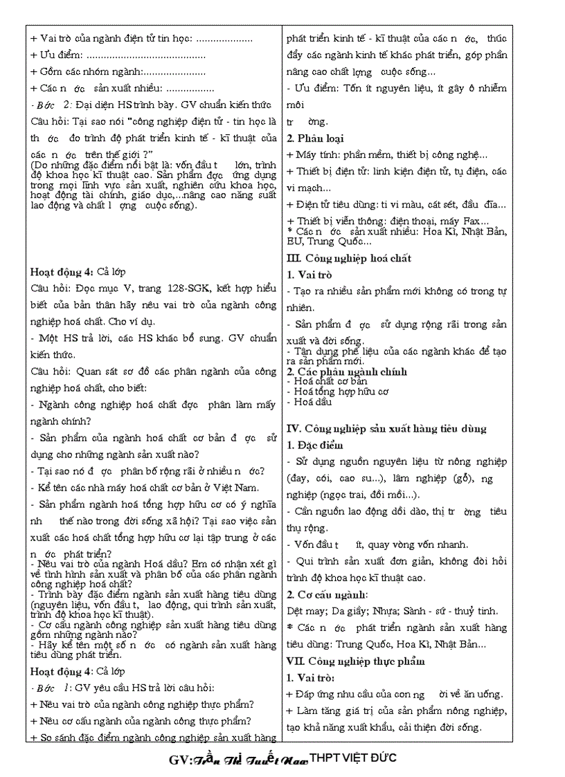 image for page GA Địa lí 10 HKII thực hiện giảm tải từng nội dung