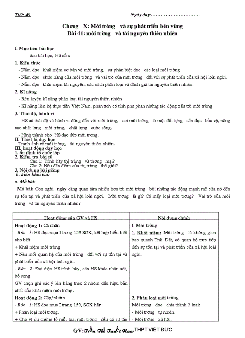 image for page GA Địa lí 10 HKII thực hiện giảm tải từng nội dung