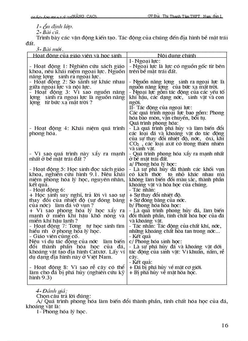 image for page Giáo án Địa 10 Nâng cao cả năm