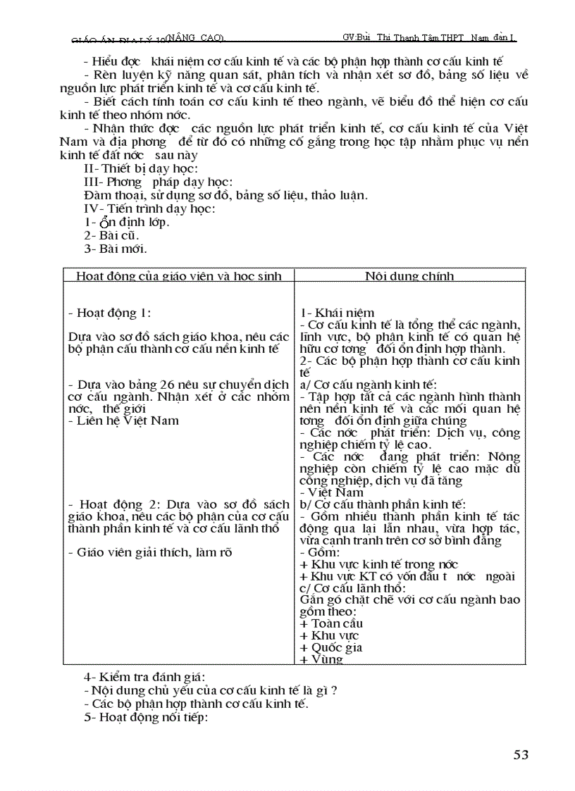image for page Giáo án Địa 10 Nâng cao cả năm