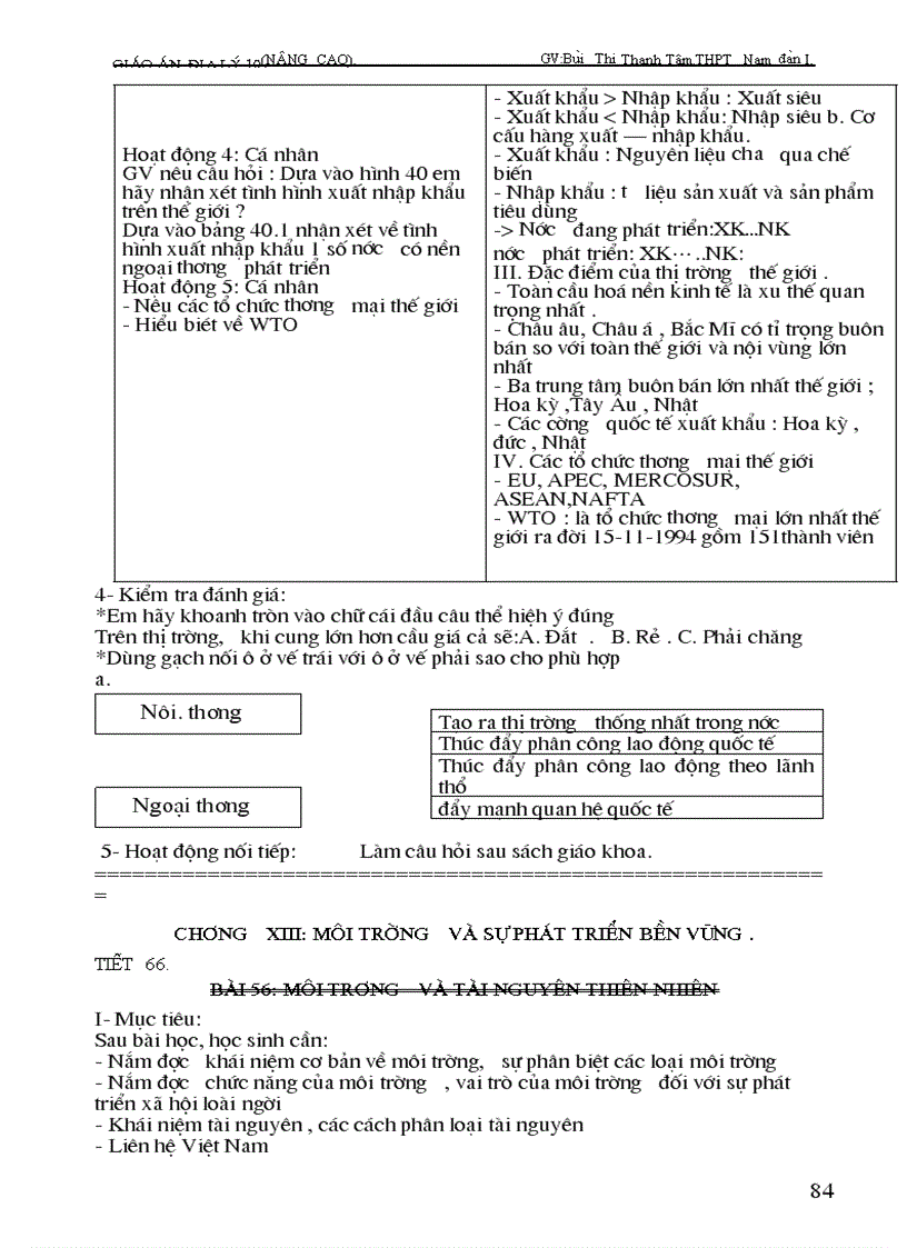 image for page Giáo án Địa 10 Nâng cao cả năm