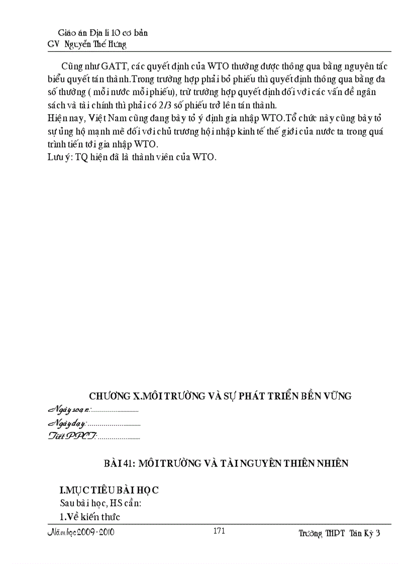 image for page Giáo án Địa lí 10 Cơ bản