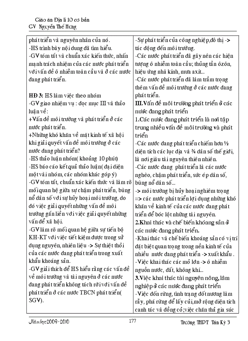 image for page Giáo án Địa lí 10 Cơ bản