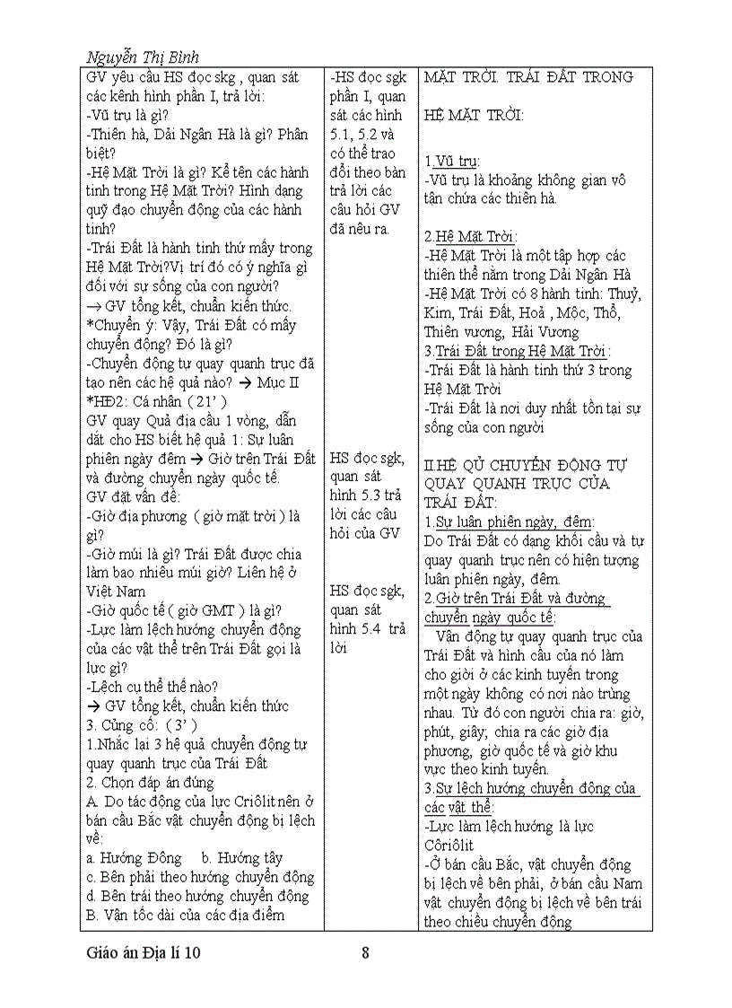 image for page Giao an địa lí 10 tích hợp gd kĩ năng sống