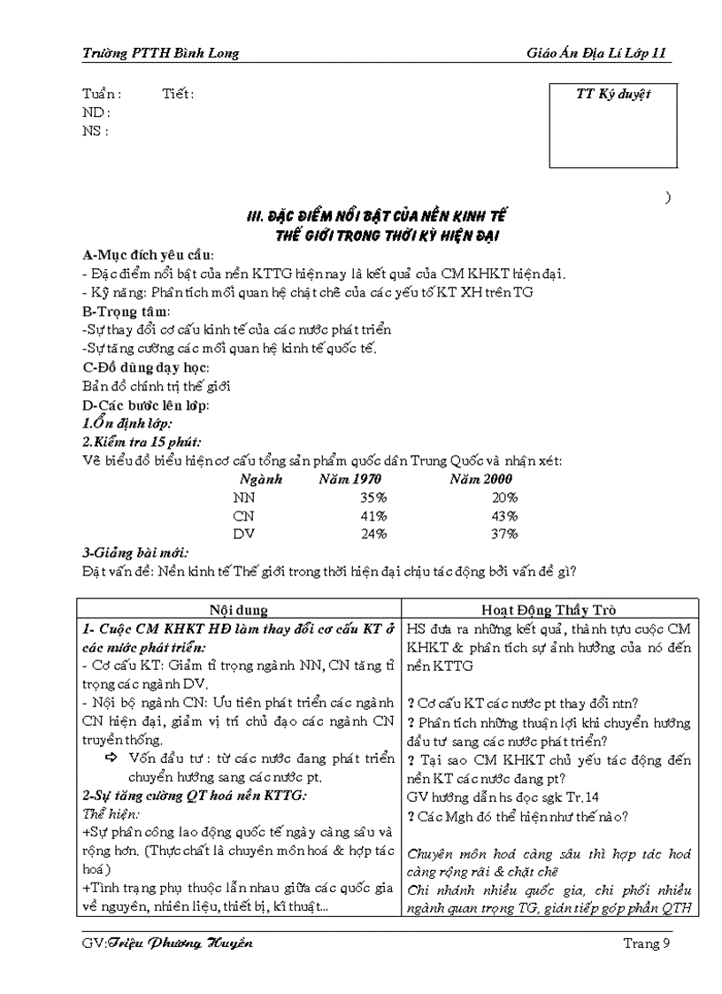 image for page Giao an dia li 11