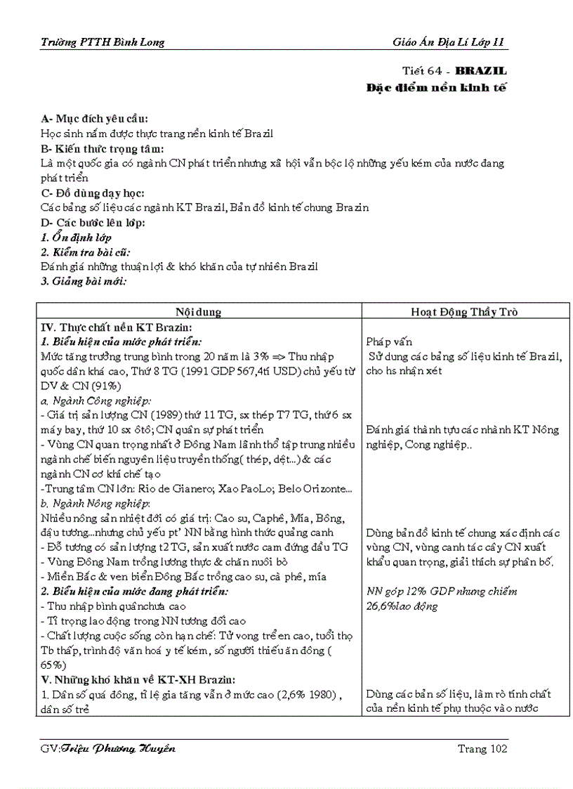 image for page Giao an dia li 11