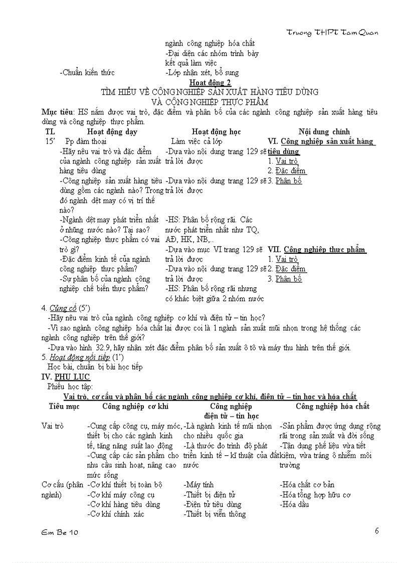 image for page Giáo án Địa 10 HKII 3 cột 1