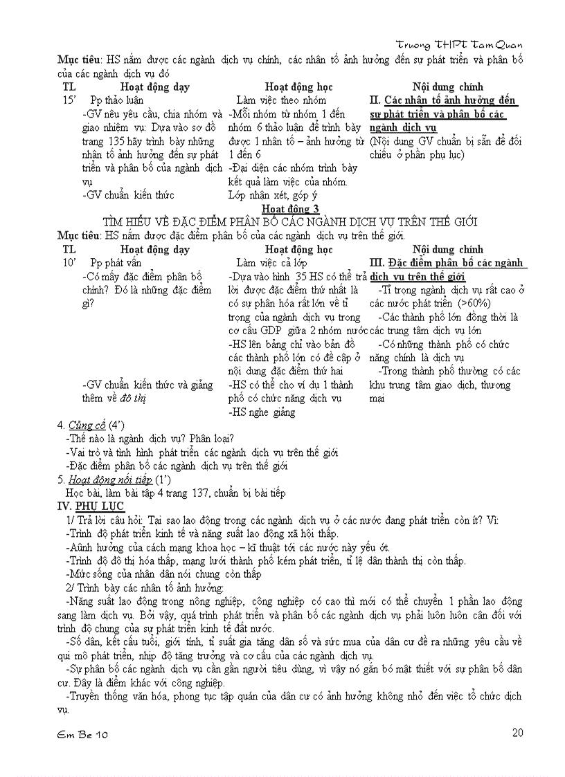 image for page Giáo án Địa 10 HKII 3 cột 1