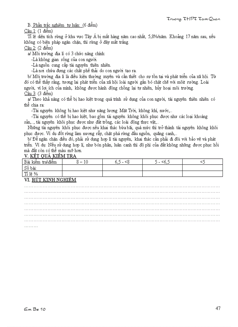 image for page Giáo án Địa 10 HKII 3 cột 1