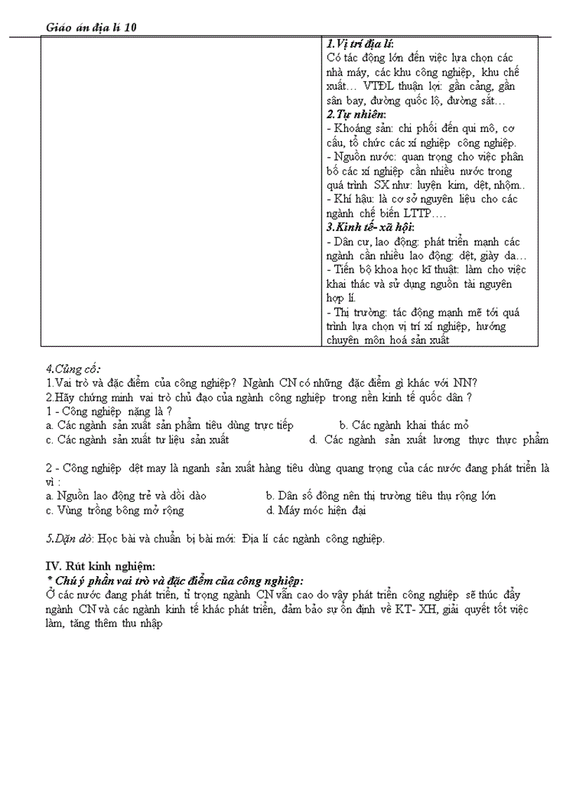 image for page Giáo án địa lí 10 HKII 1