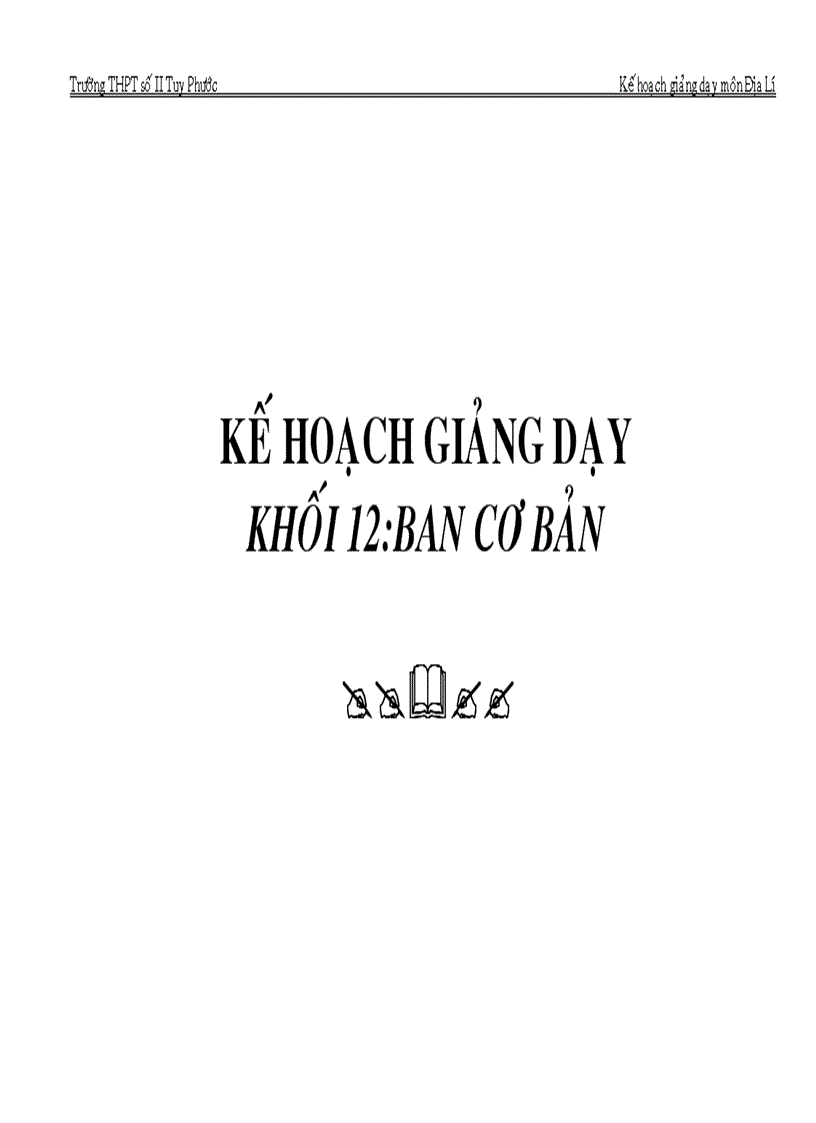 image for page Ke hoach bo mon dia li theo chuan kien thuc