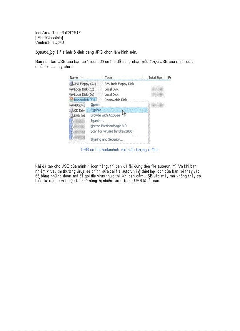 image for page Mẹo hạn chế vi rut ở usb