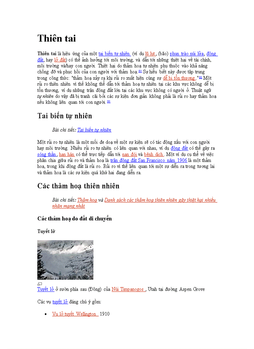 image for page Thiên Tai Khái niệm Tư liệu