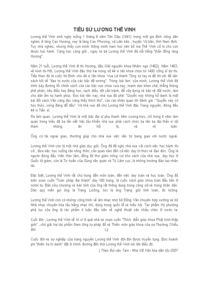 image for page Tiểu sử Lương Thế Vinh