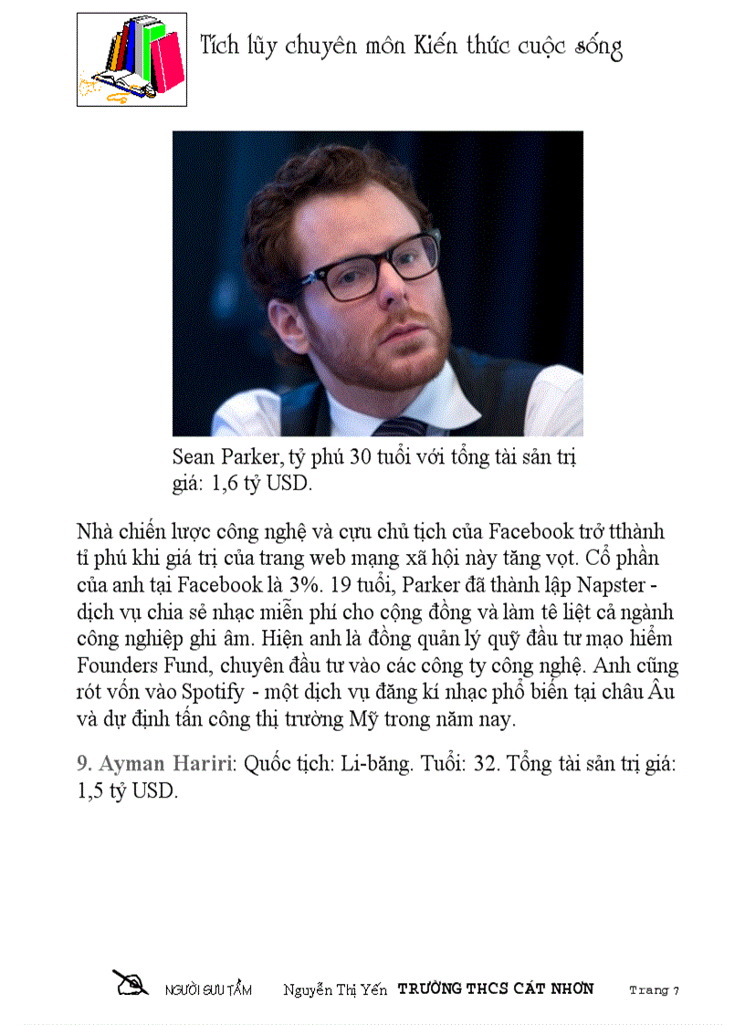 image for page 10 tỷ phú trẻ nhất năm 2011