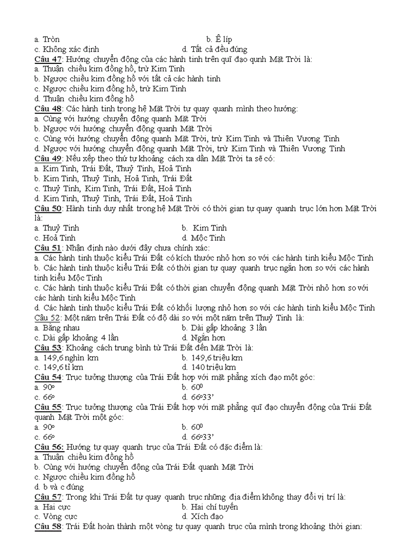 image for page 500 câu hỏi trắc nghiệm Địa 11