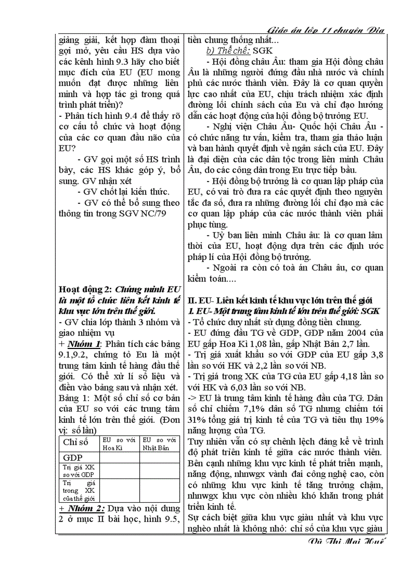 Bài EU Tiếtt 1 2