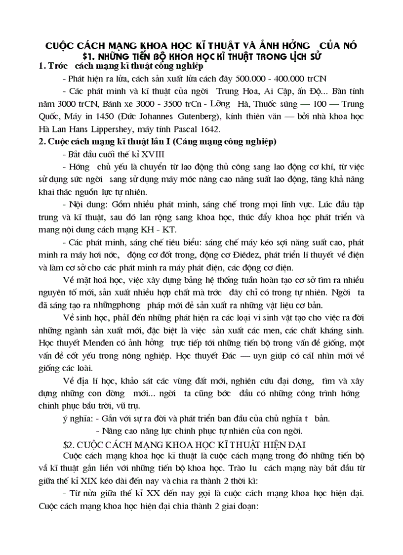 image for page Các cuộc cách mạng KHKT trong lịch sử