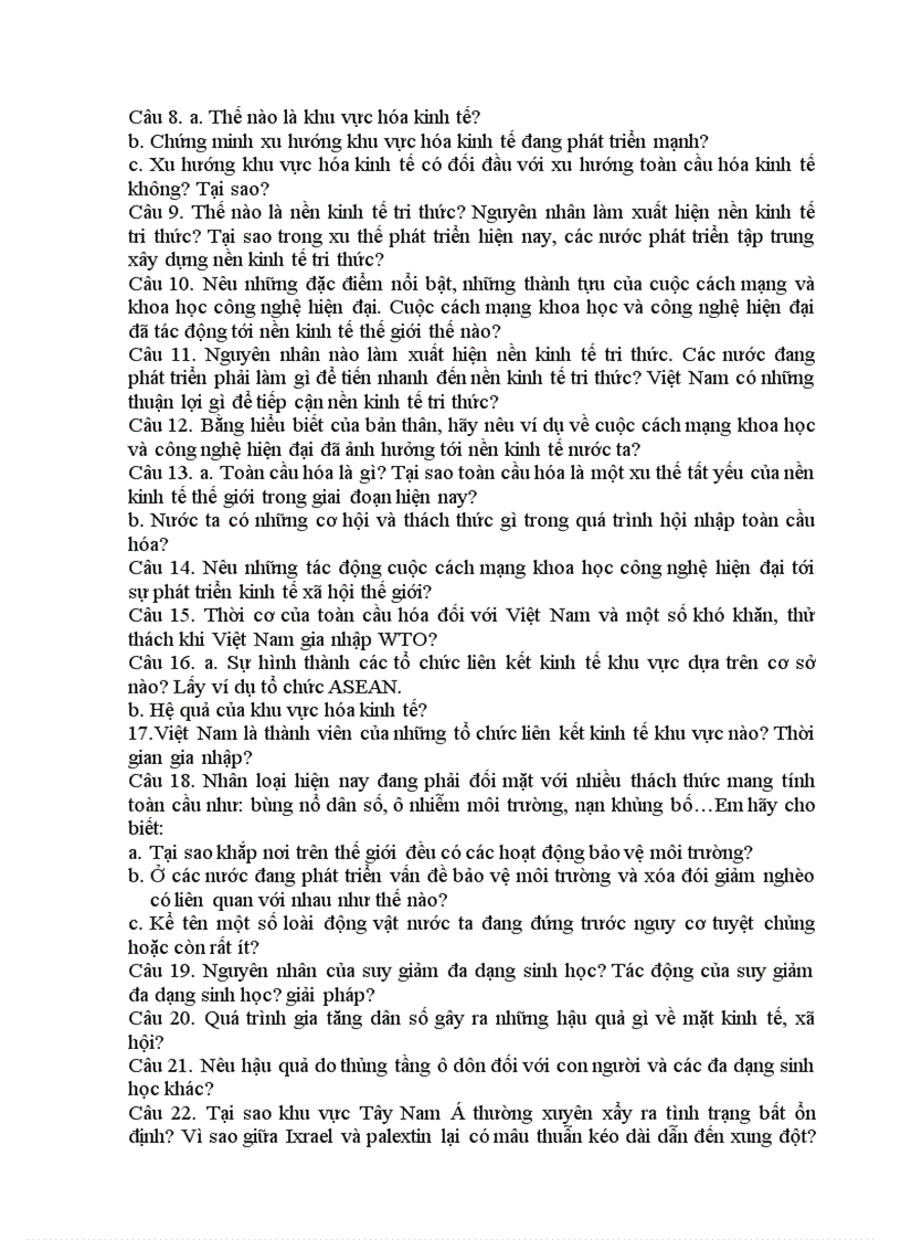 image for page Câu Hỏi Ôn HSG