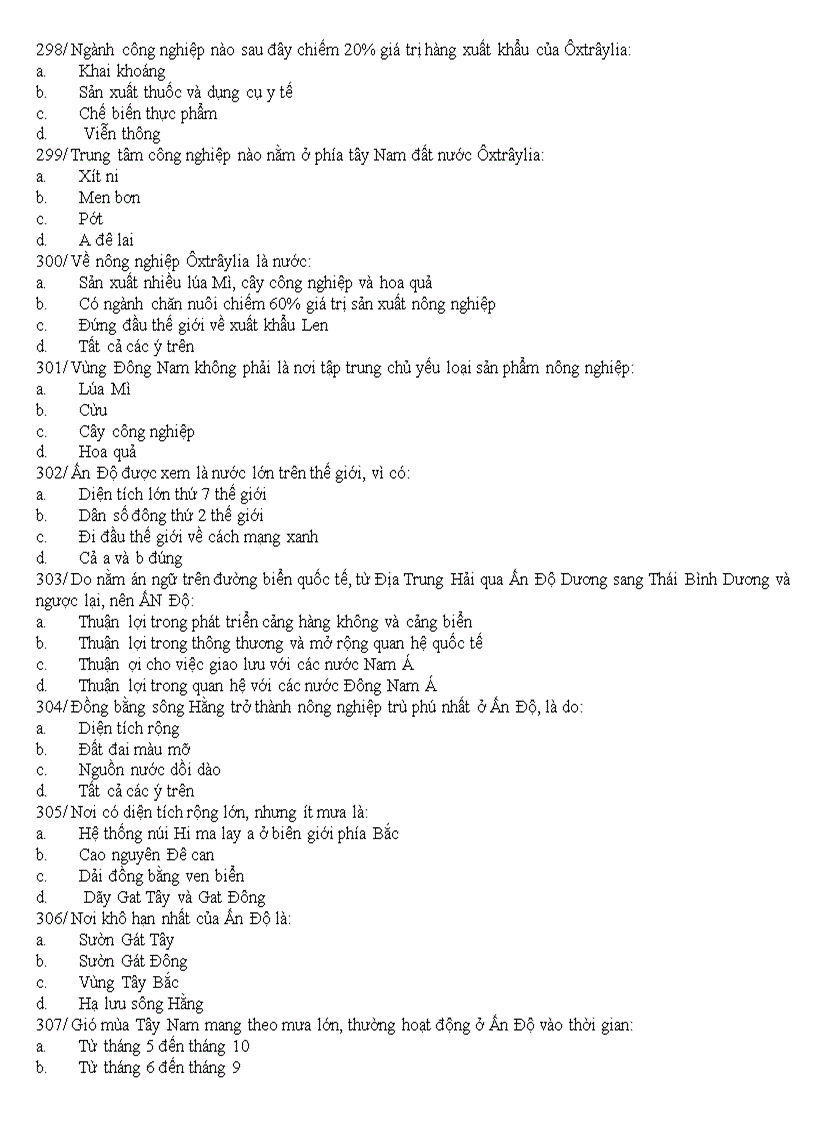 image for page Câu hỏi trắc nghiệm lớp Địa lí 11