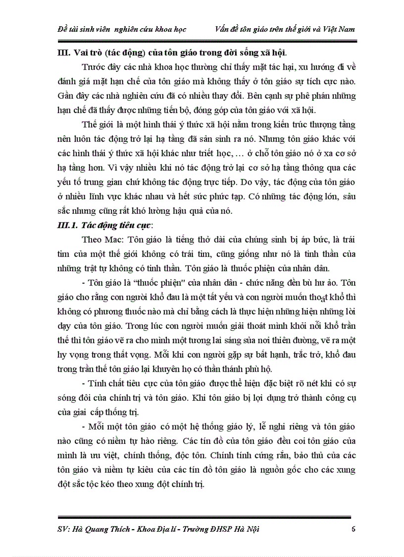 image for page Đề tài SV năm thứ 3 Vấn đề tôn giáo