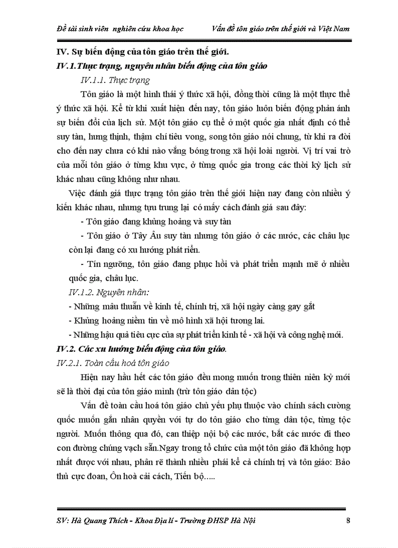 image for page Đề tài SV năm thứ 3 Vấn đề tôn giáo