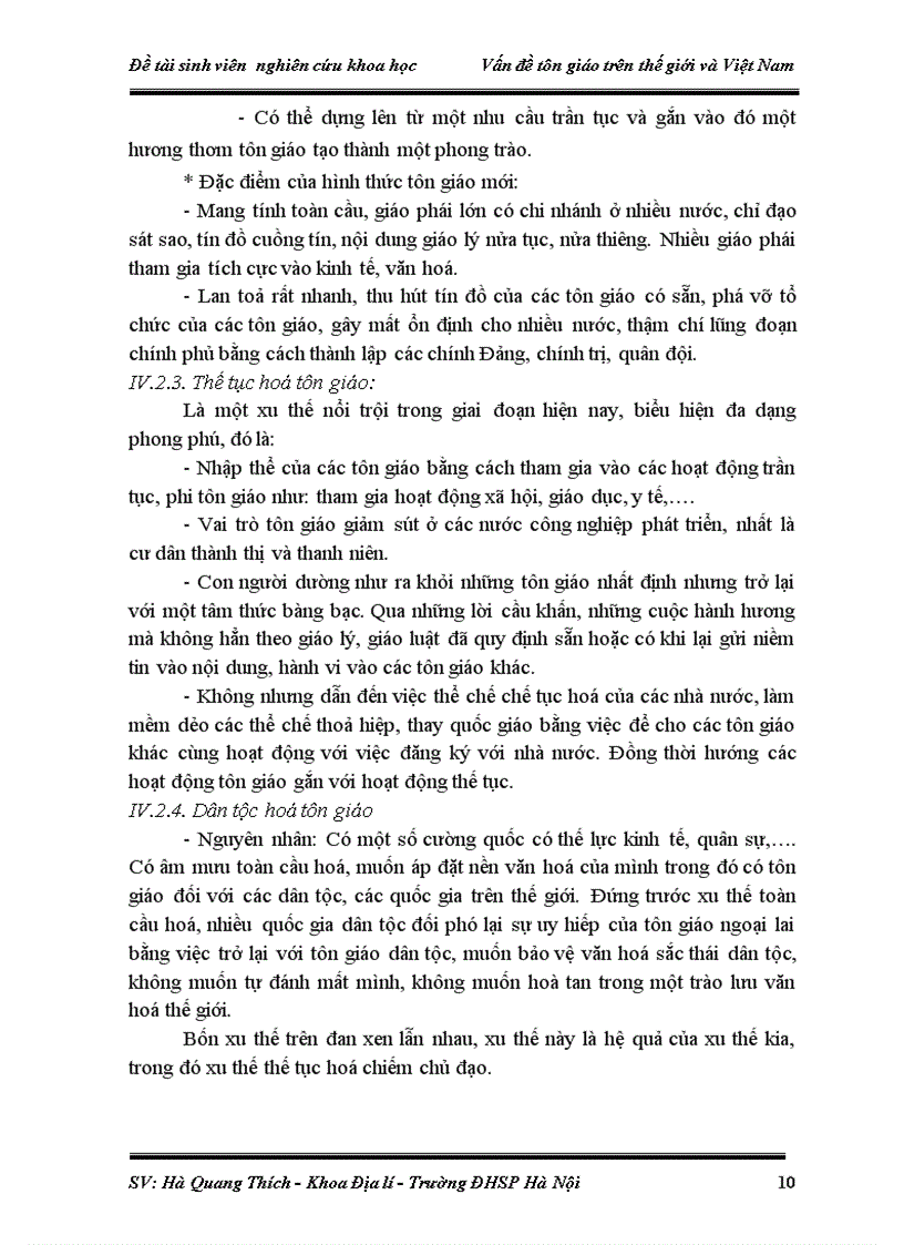 image for page Đề tài SV năm thứ 3 Vấn đề tôn giáo