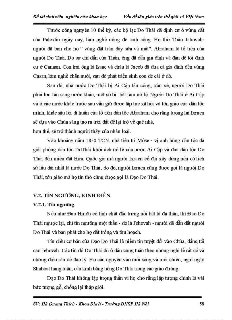 image for page Đề tài SV năm thứ 3 Vấn đề tôn giáo