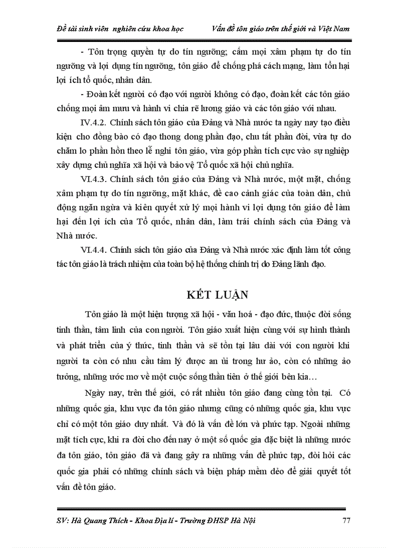 image for page Đề tài SV năm thứ 3 Vấn đề tôn giáo