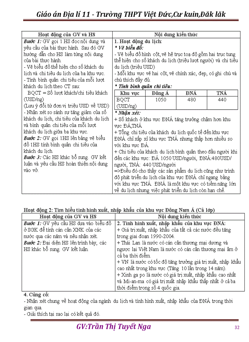 image for page GA Địa lí 11 HKII thực hiện giảm tải từng nội dung