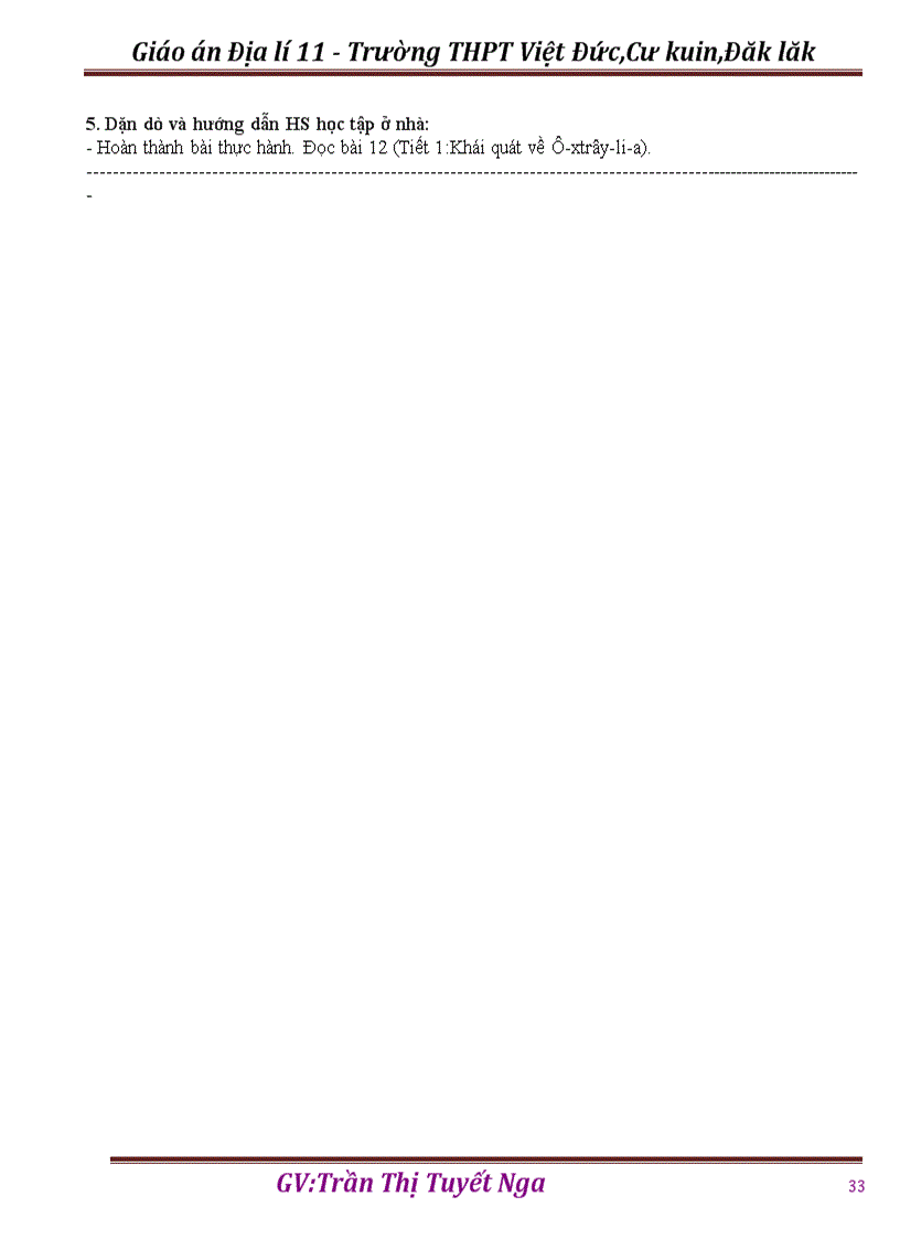 image for page GA Địa lí 11 HKII thực hiện giảm tải từng nội dung