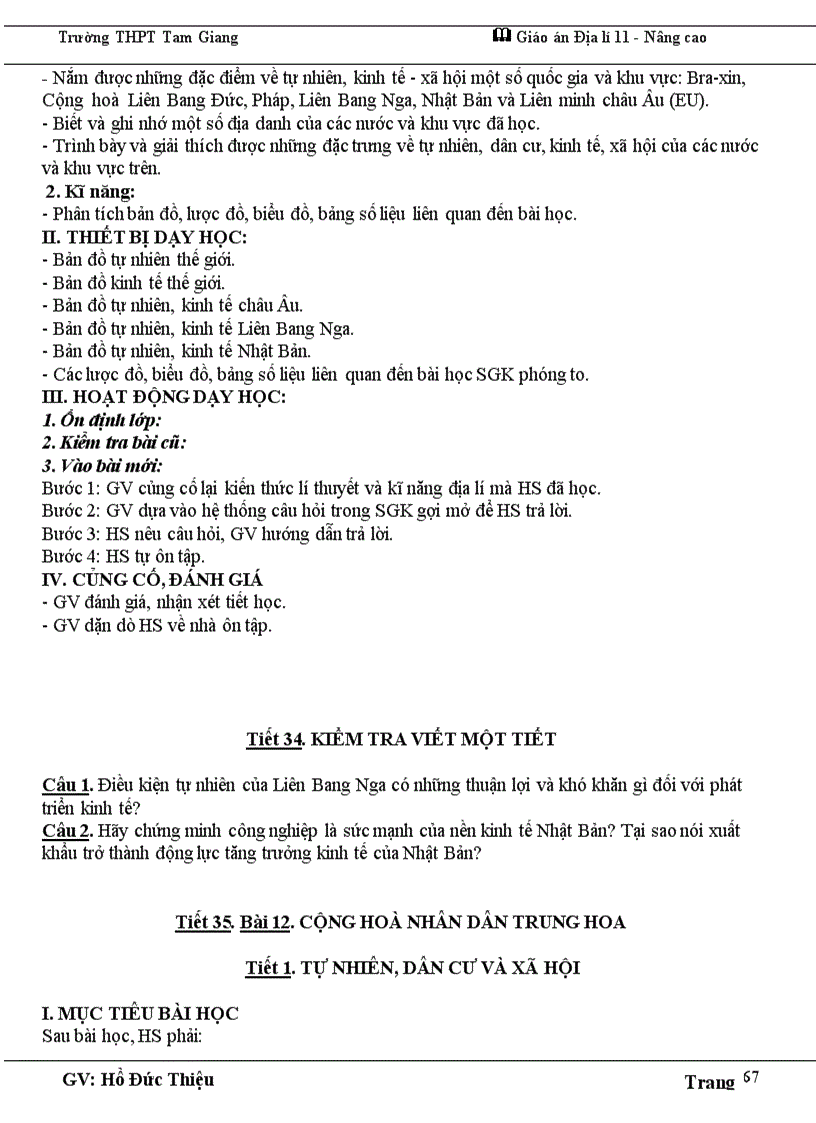 image for page Giáo án 11 nâng cao cả năm