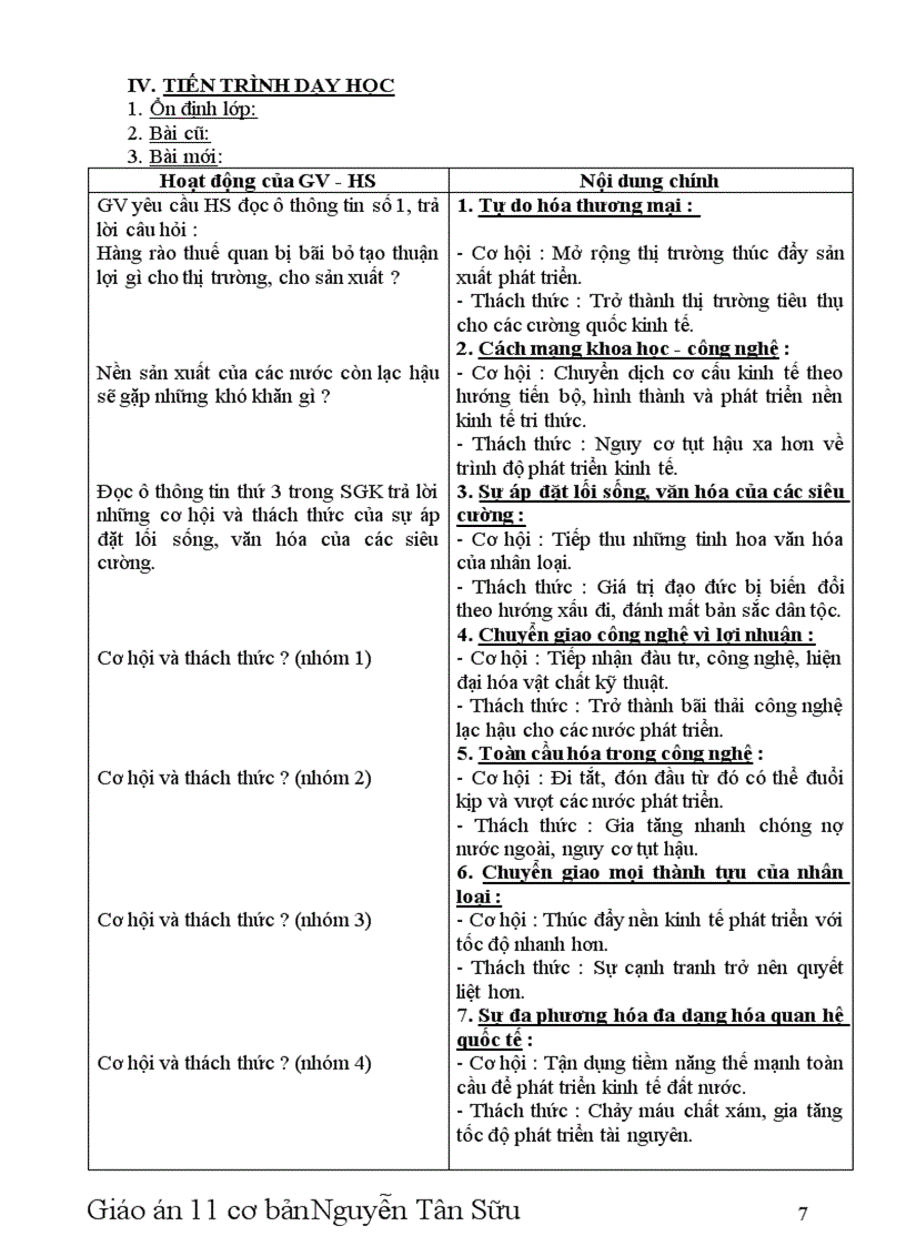 image for page Giáo án địa 11 cả năm ban cơ bản