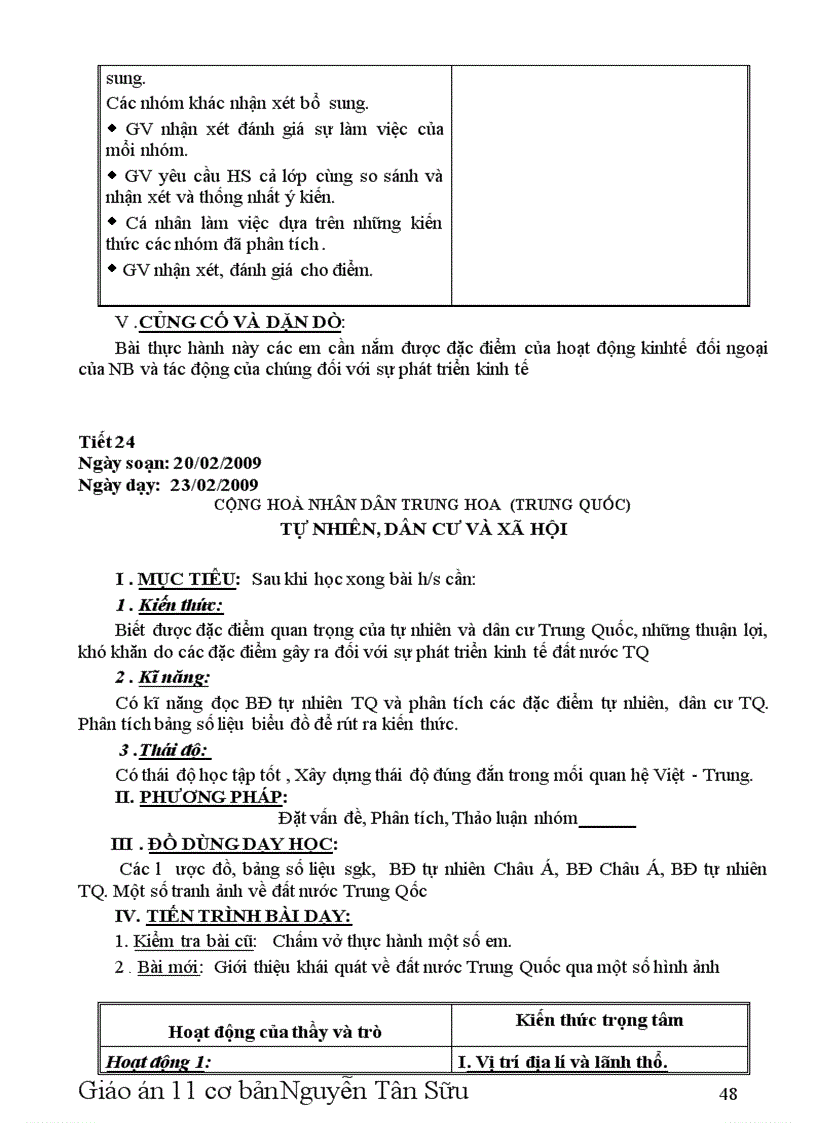 image for page Giáo án địa 11 cả năm ban cơ bản