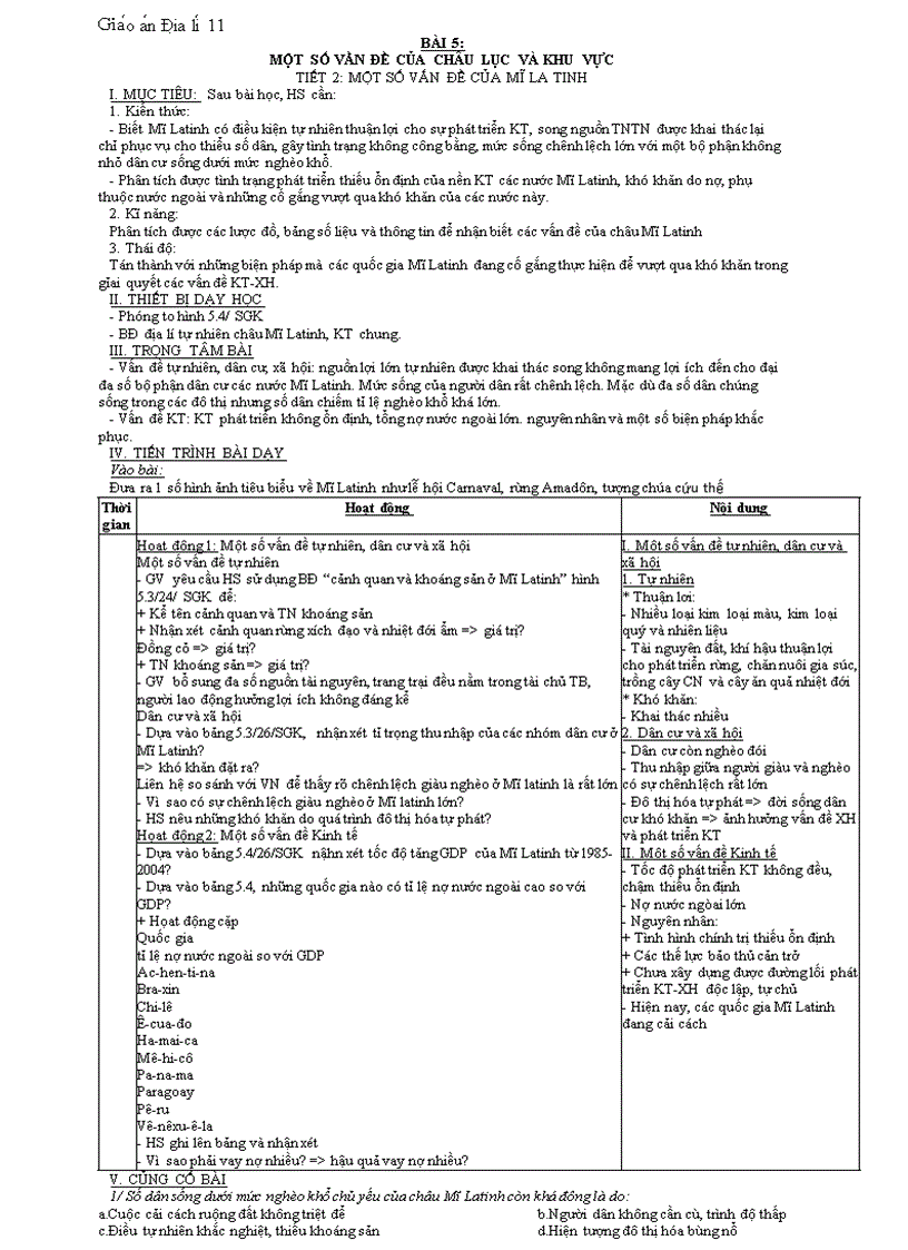 image for page Giáo án địa 11 đã sửa cực hay