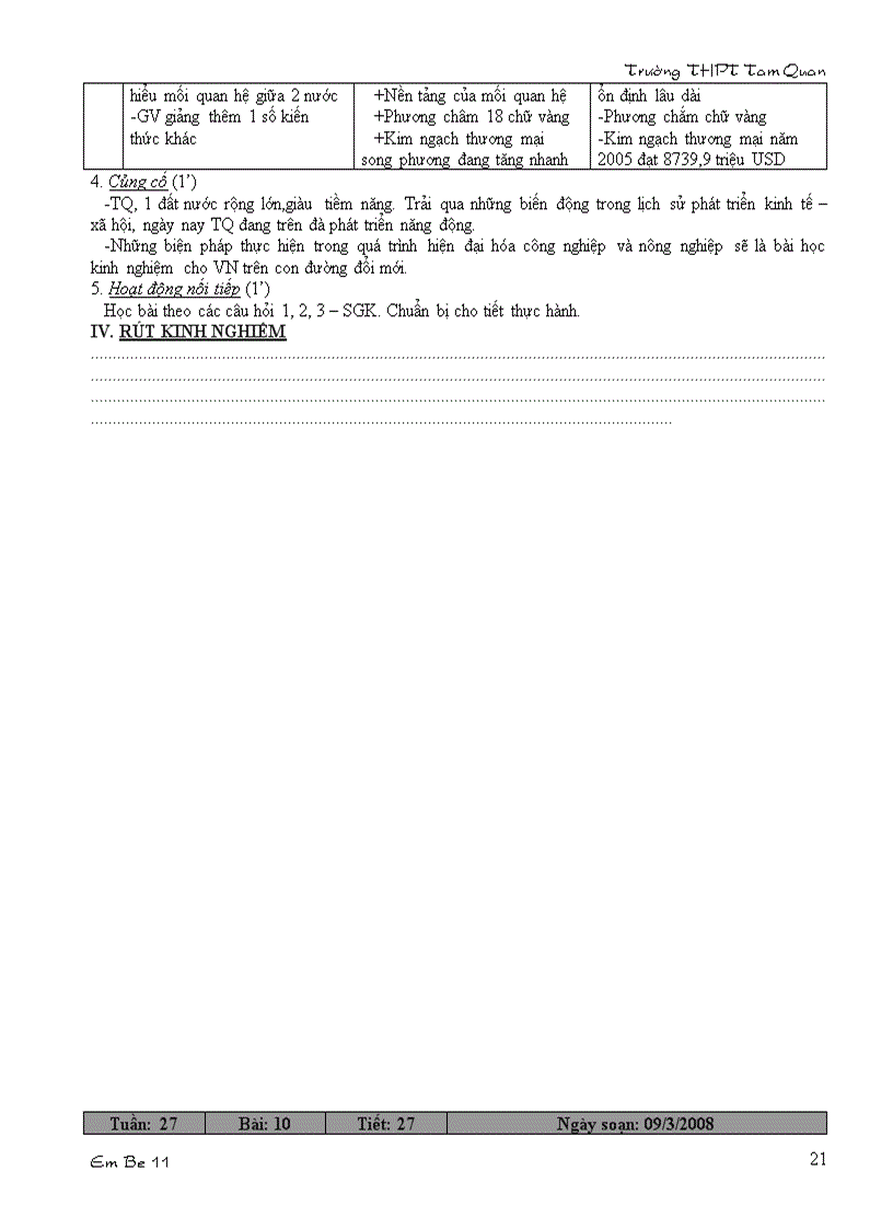 image for page Giáo án Địa 11 HKII 3 cột