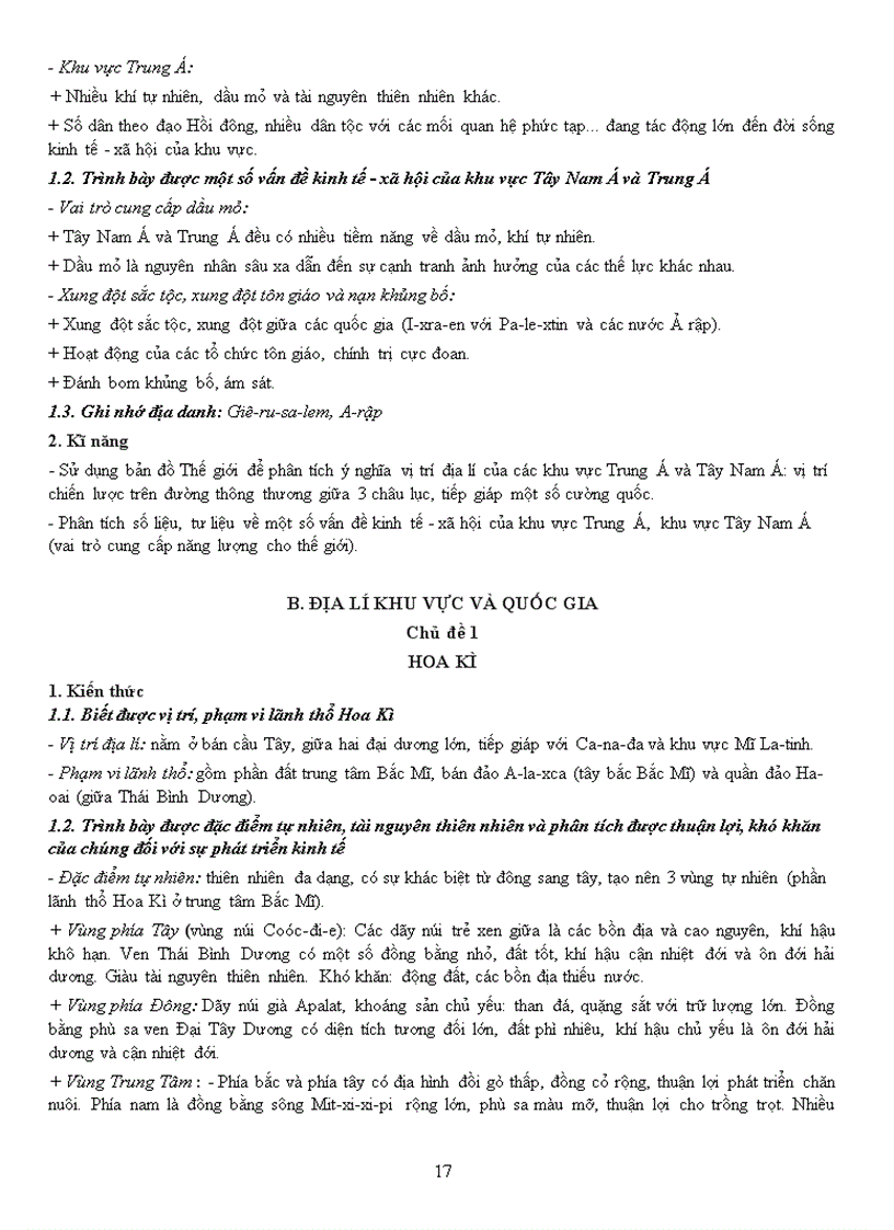 image for page Hướng dẫn thực hiện Chuẩn kiến thức kĩ năng môn Địa lý lớp 11