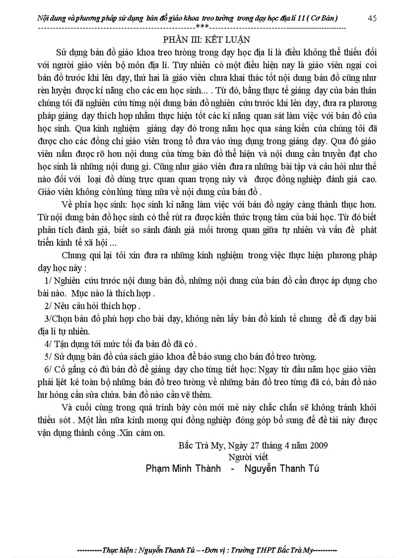 image for page SKKN noi dung và pp su dung ban do gk tro tuong trong day dia 11