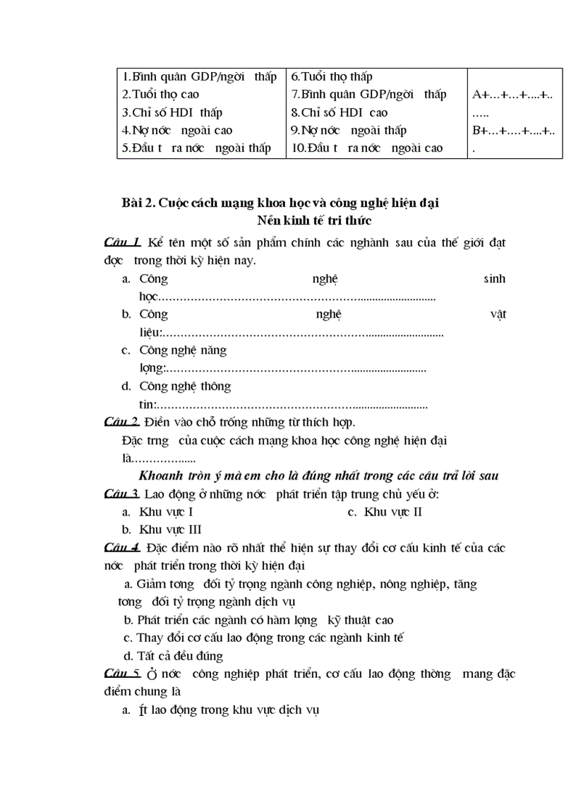 image for page Trắc nghiệm 11 phần 1