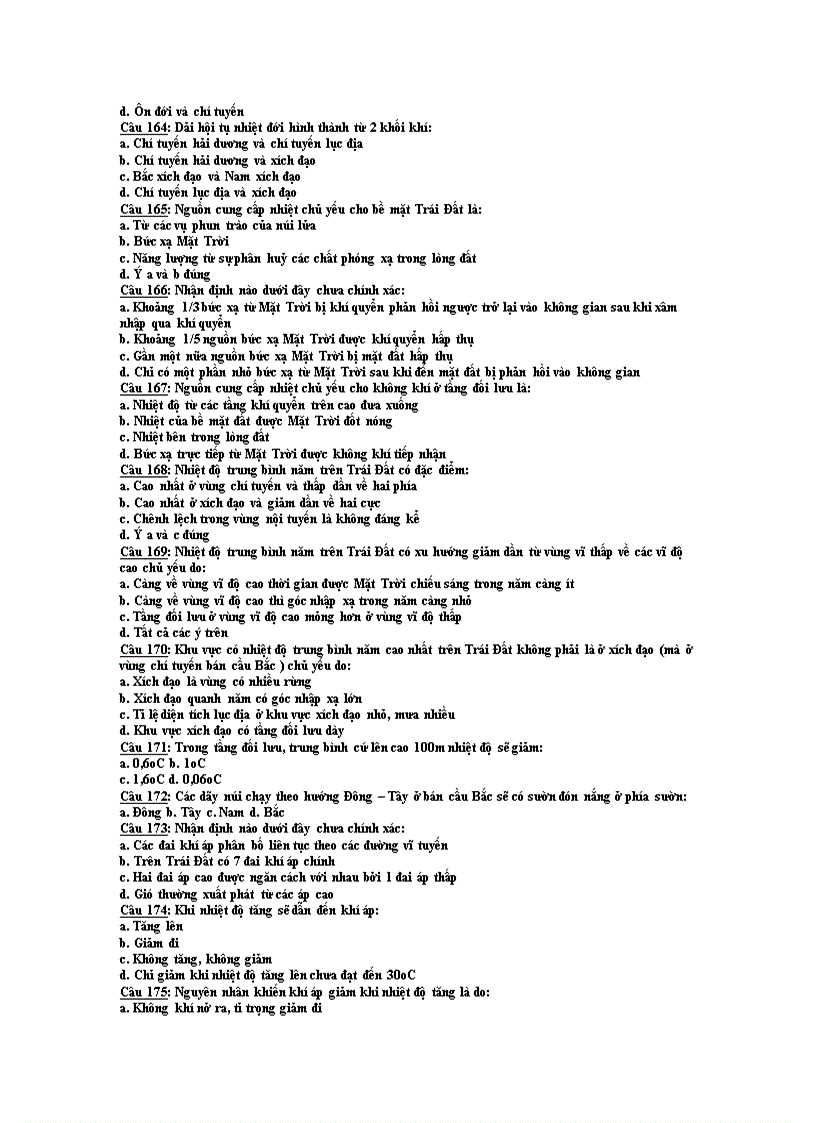 image for page 500 câu trắc nghiệm Địa lí 12