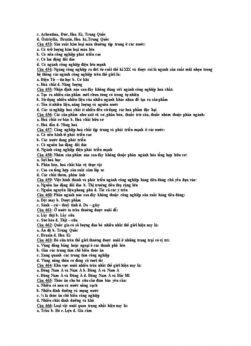 image for page 500 câu trắc nghiệm Địa lí 12