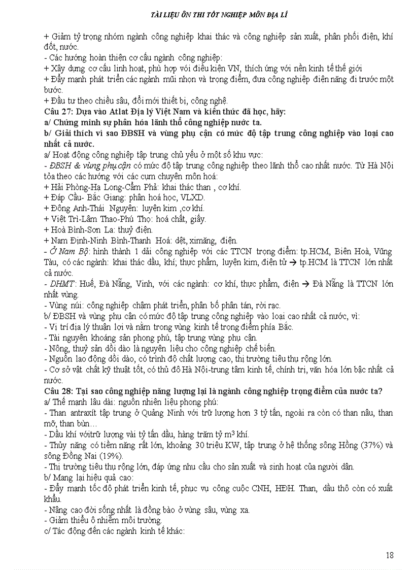 image for page Bộ câu hỏi Trả lời TN THPT