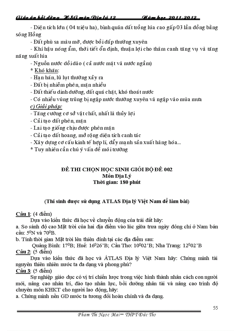 image for page Bộ đề thi học sinh giỏi Địa lý 12