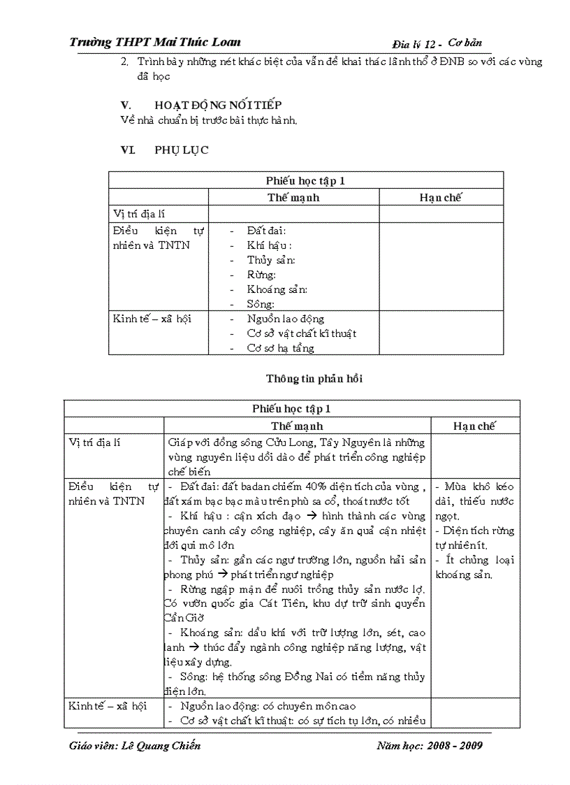 image for page Bộ giáo án Địa lí 12 Cơ bản Trọn bộ